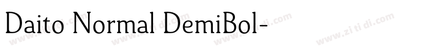 Daito Normal DemiBol字体转换